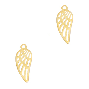 Bedels van Stainless steel Roestvrij staal (RVS) angel wing Goud