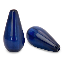 Polaris kralen druppel vorm Mosso shiny Deep blue