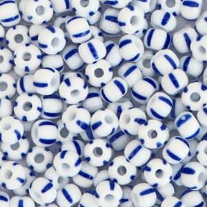 Preciosa 6/0-03330 rocailles White-blue