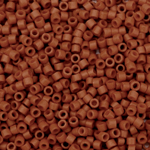 Miyuki kralen 11/0 delica's Opaque sf dyed sienna brown DB-794