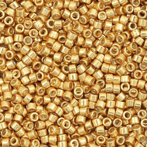 Miyuki kralen 11/0 delica's Galvanized yellow gold DB-410