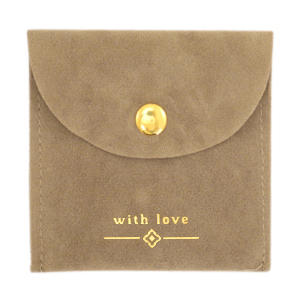 Sieradenzakje "with love" Brown-gold