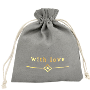 Sieradenzakje "with love" Grey-gold