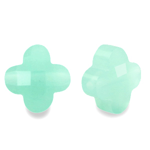 Facet fashion kralen clover Turquoise green