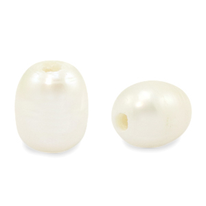 Zoetwater parels rice 11x9mm Natural white