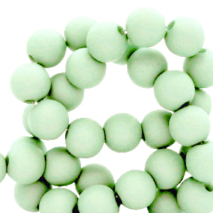 6 mm kralen van acryl matt Soft mint