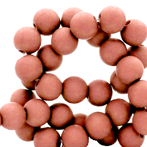 4 mm kralen van acryl matt Terracotta rose