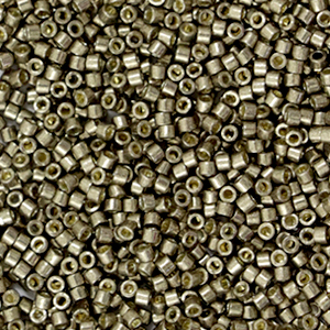 Miyuki kralen 11/0 delica's Duracoat galvanized pewter silver DB-1852