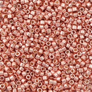 Miyuki kralen 11/0 delica's Duracoat galvanized rose gold DB-2503
