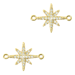 Zirkonia tussenstuk star Gold