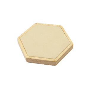 Sieraden display hexagon voor diverse sieraden hout met imi su&egrave;de Natural-beige