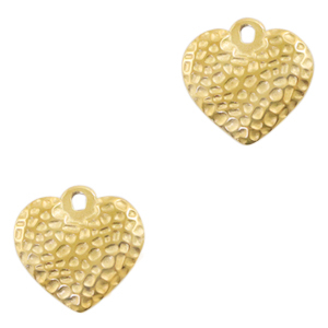 Bedels van Stainless steel Roestvrij staal (RVS) hart Goud