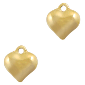 Bedels van Stainless steel Roestvrij staal (RVS) hart Goud