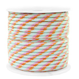 Koord Maritiem 2mm Turquoise-pink