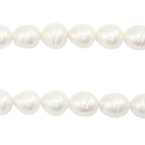BQ Zoetwater parels rice 10x9mm Natural white