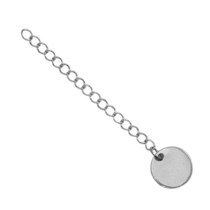 Benodigdheden van Stainless steel Roestvrij staal (RVS) verlengketting coin 10mm Zilver