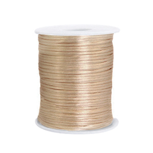 Draad van satijn 1.5mm Champagne beige