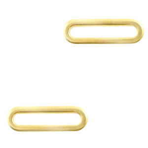 Bedels van Stainless steel Roestvrij staal (RVS) tussenstuk oval Goud