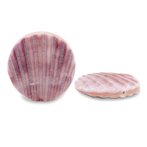 Schelp kralen 25mm Vintage rose purple