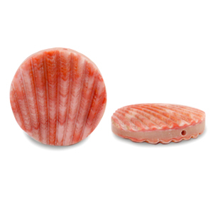 Schelp kralen 20mm Red
