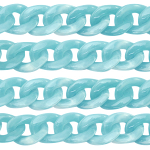 Acryl schakels 22mm Light blue