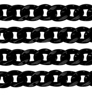 Acryl schakels 19mm Black