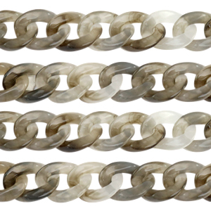 Acryl schakels 19mm Grey