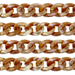 Acryl schakels 19mm Brown