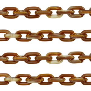 Acryl schakels 15mm Brown