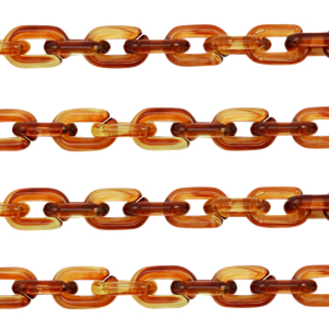 Acryl schakels 15mm Topaz brown