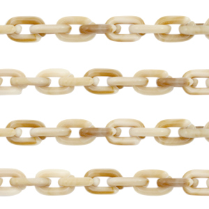 Acryl schakels 15mm Beige