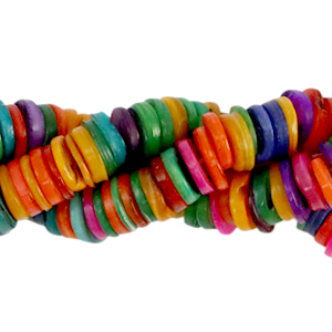 Schelp kralen disc 9mm Multicolour