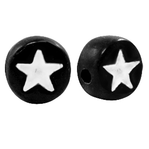 Acryl letterkralen star Black-white