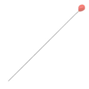 Metaal onderdelen DQ nietstift 52mm Antiek zilver-coral red (nikkelvrij)