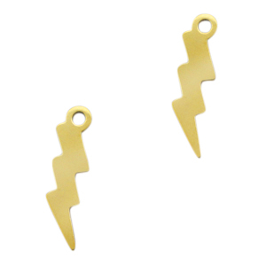 Bedels van Stainless steel Roestvrij staal (RVS) lightning Goud