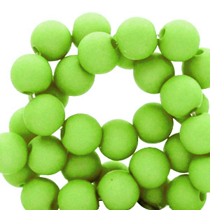 6 mm kralen van acryl matt Spring green