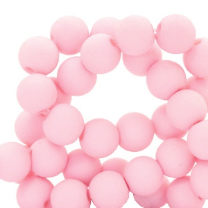 4 mm kralen van acryl matt Light rose