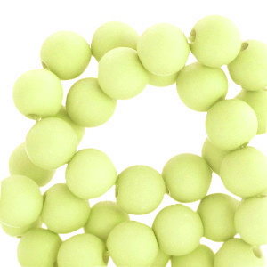 4 mm kralen van acryl matt Light yellow