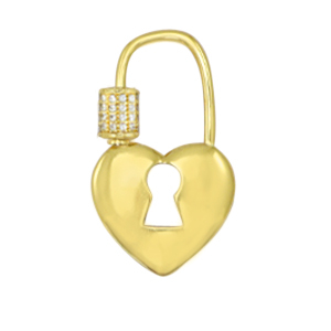 Zirkonia slot heart Gold