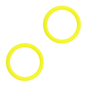 Elastiek eindjes Yellow