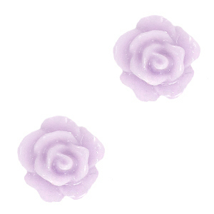 Roosje kralen 10mm Pastel lilac