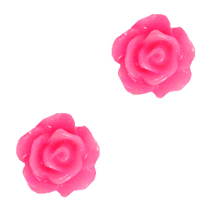 Roosje kralen 10mm Magenta pink