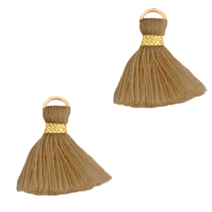 Kwastje 1.5cm Gold-masala brown