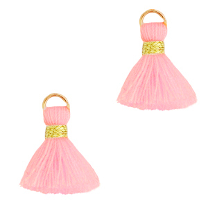 Kwastje 1.5cm Gold-pink