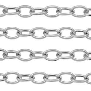 Benodigdheden van Stainless steel Roestvrij staal (RVS) jasseron ankerketting Zilver