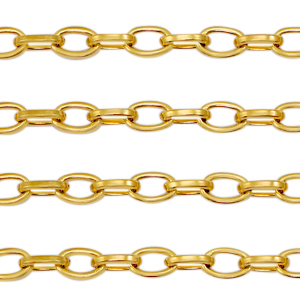Benodigdheden van Stainless steel Roestvrij staal (RVS) jasseron ankerketting Goud