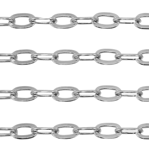 Benodigdheden van Stainless steel Roestvrij staal (RVS) jasseron ankerketting Zilver