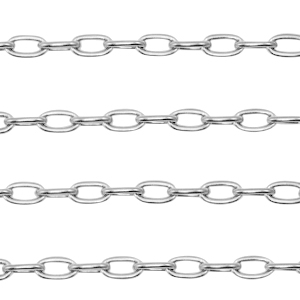 Benodigdheden van Stainless steel Roestvrij staal (RVS) jasseron ankerketting Zilver