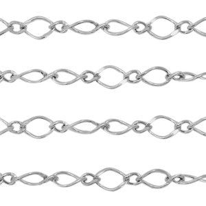 Benodigdheden van Stainless steel Roestvrij staal (RVS) jasseron ankerketting Zilver