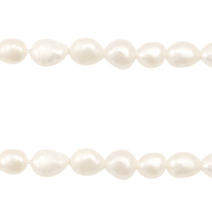 BQ Zoetwater parels nugget rond 7-8mm Natural white